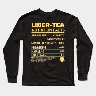 Liber-tea one cup at a time! helldivers Long Sleeve T-Shirt